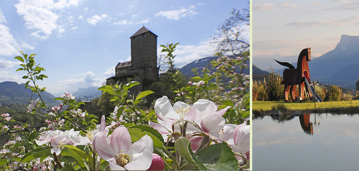 Frühstück auf der Terrasse in Dorf Tirol